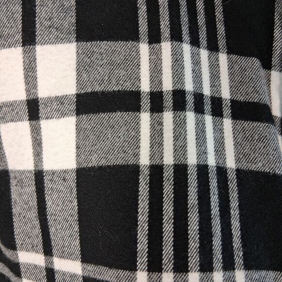 Jachs Girlfriend Black and White Plaid Button Up Grunge Goth Longsleeve Shirte - Picture 3 of 16